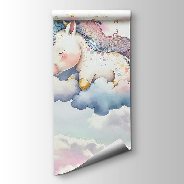 A unicorn sleeping on clouds A unicorn sleeping on clouds