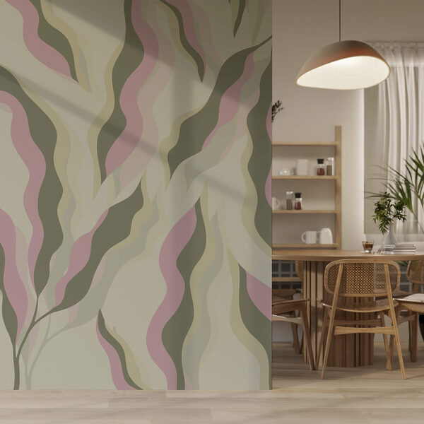 Wall murals Pattern of leaves on a light background (SKU: t00429) Wall murals Wall murals Pattern of leaves on a light background (SKU: t00429)