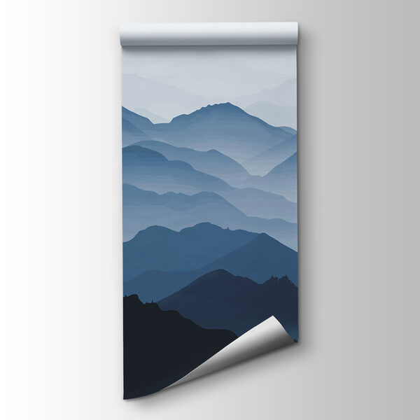 Mountain range with fog