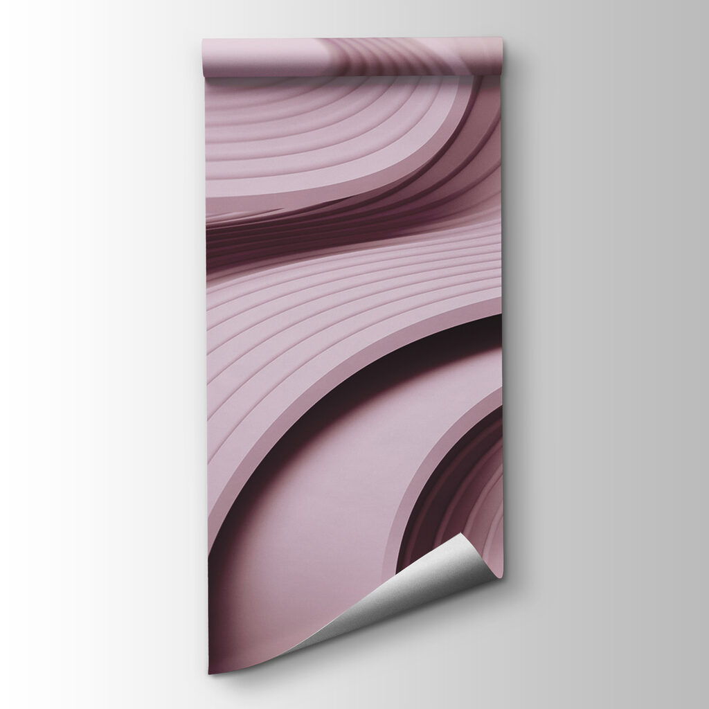 Pink and white wavy lines