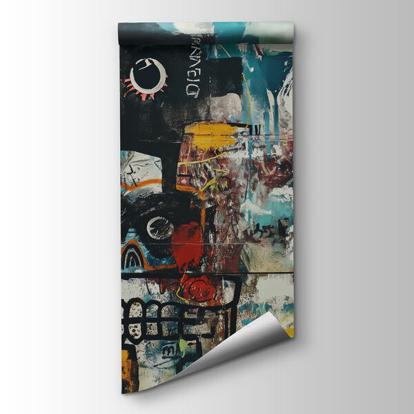 Wall with graffiti on it