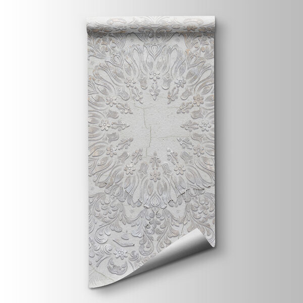 A white and grey circular pattern