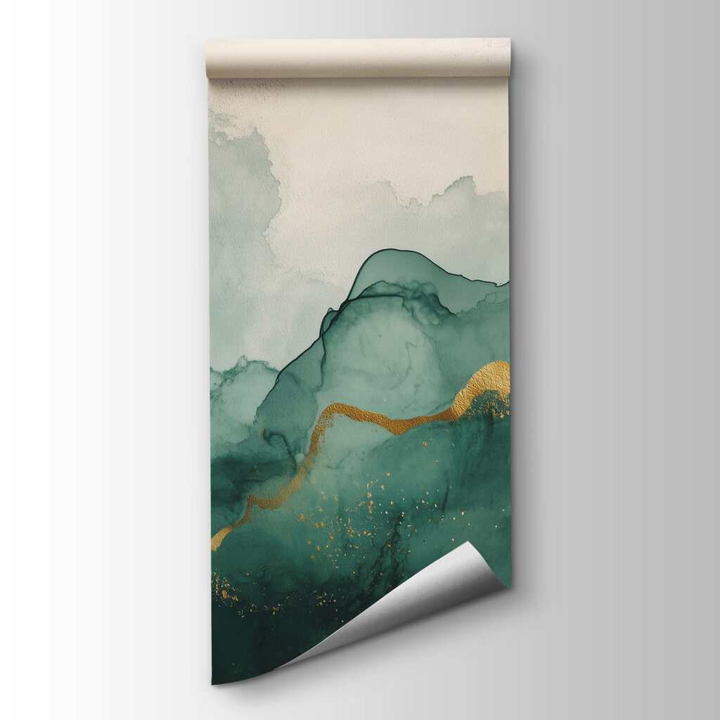 Emerald hills under a shimmering sky Emerald hills under a shimmering sky