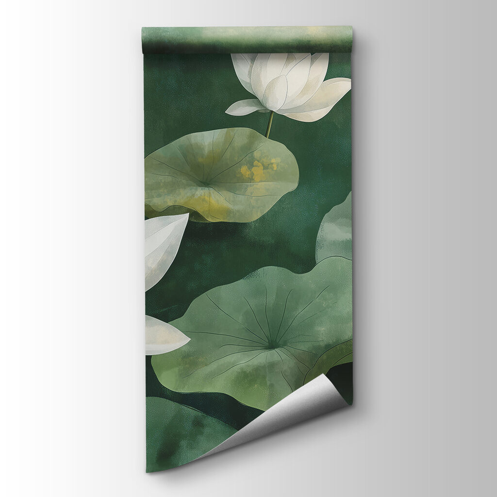 White flowers and leaves