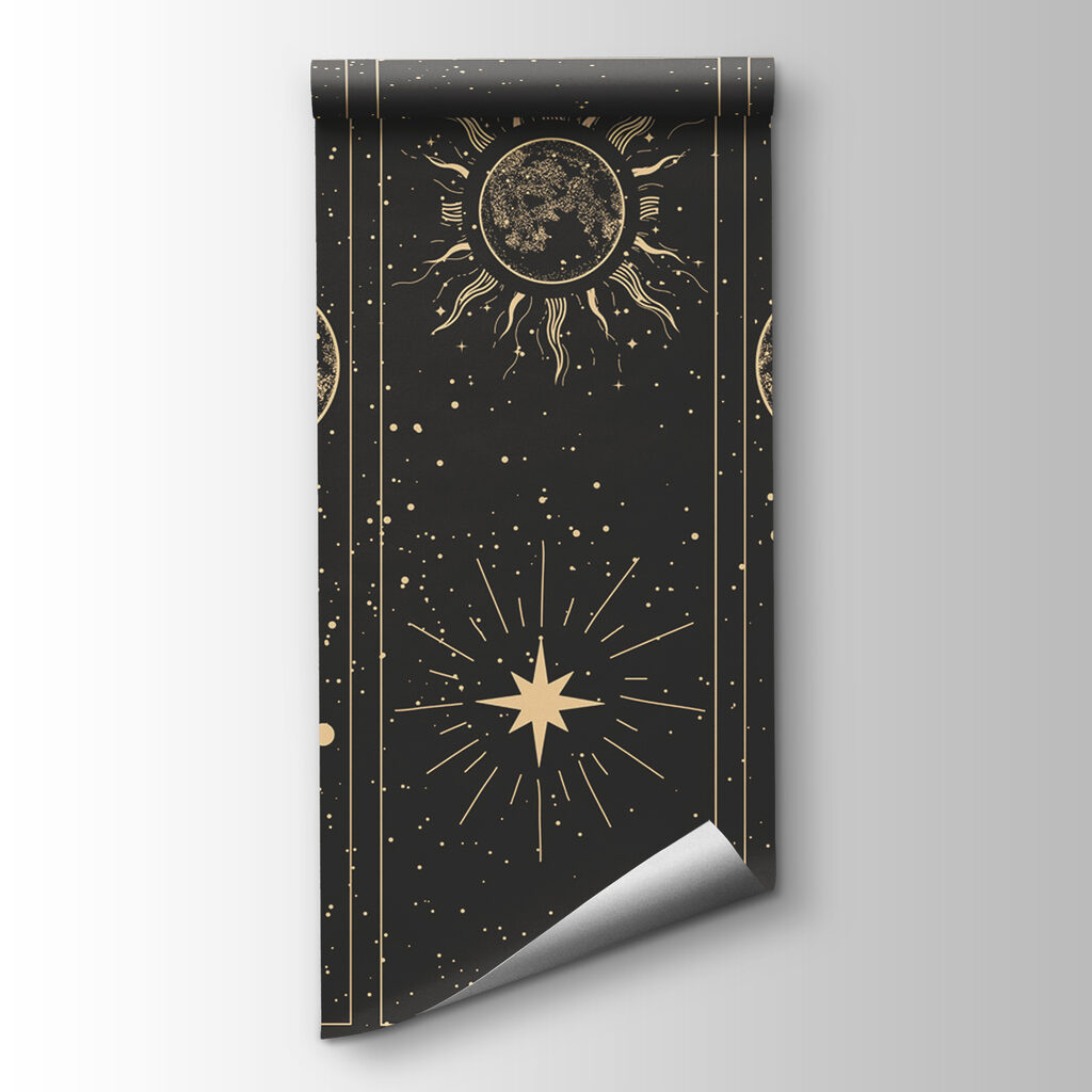Group of banners with moon and stars