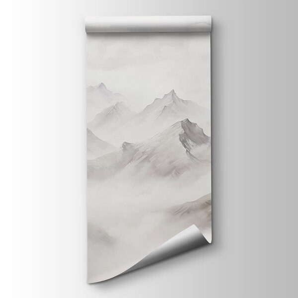 Mountain range with clouds