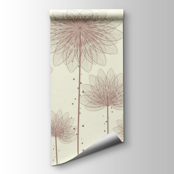 Group of flowers with lines and dots