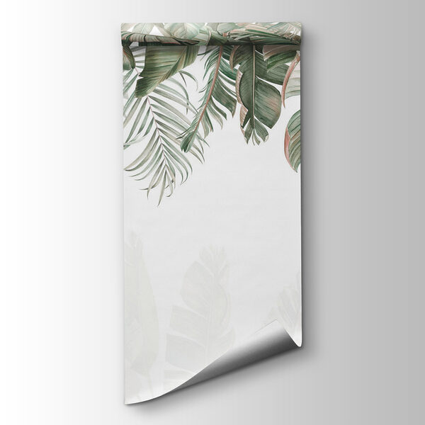 Row of green and brown leaves Row of green and brown leaves