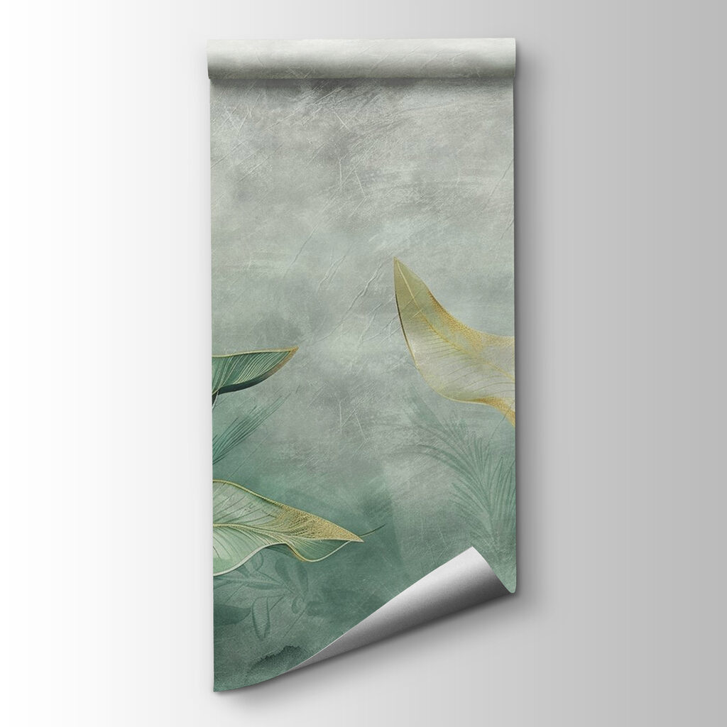 Serene green leaf arrangement backdrop