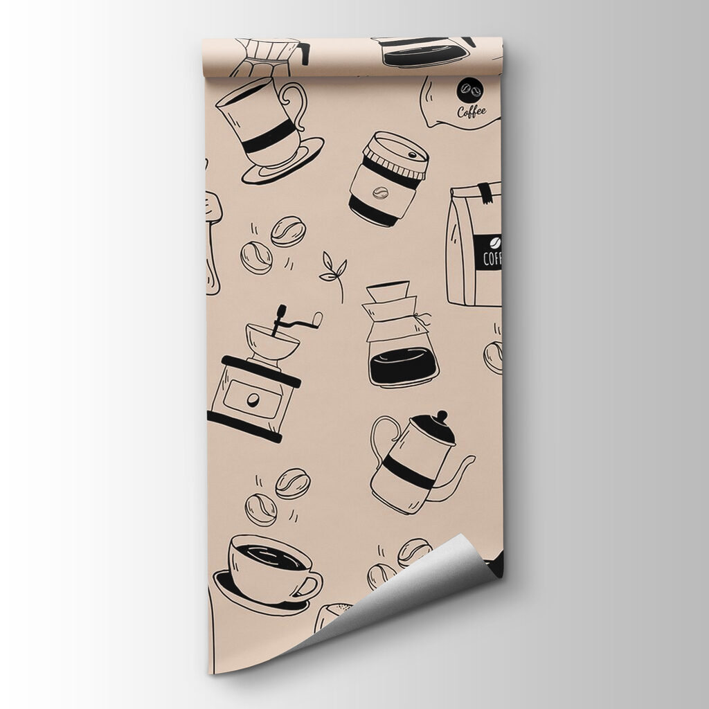 Pattern of coffee objects Pattern of coffee objects