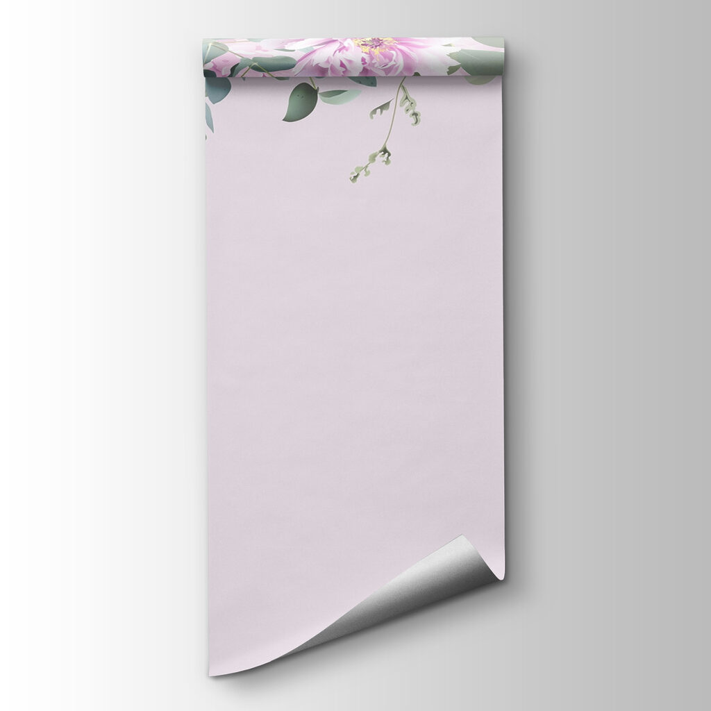 Group of flowers and leaves