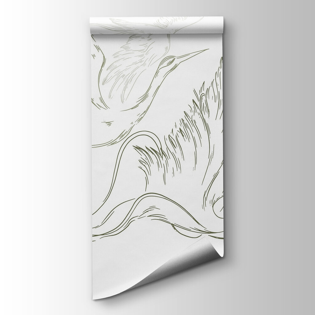 Drawing of birds flying