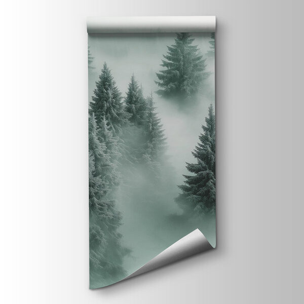 Group of trees in the fog Group of trees in the fog