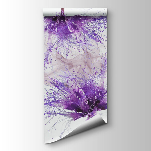 Purple flowers with purple splatters