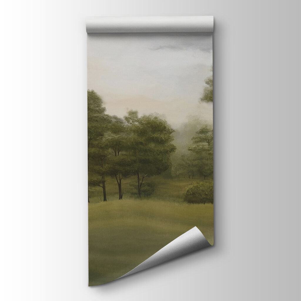 Landscape with trees and grass