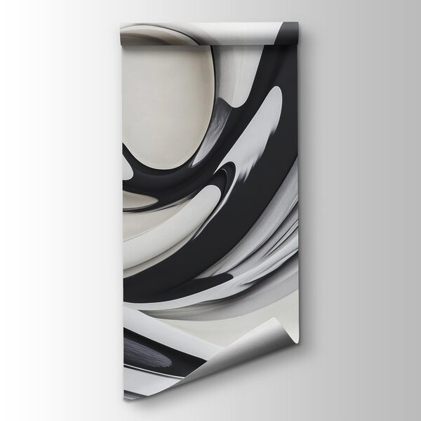 Black and white swirly design