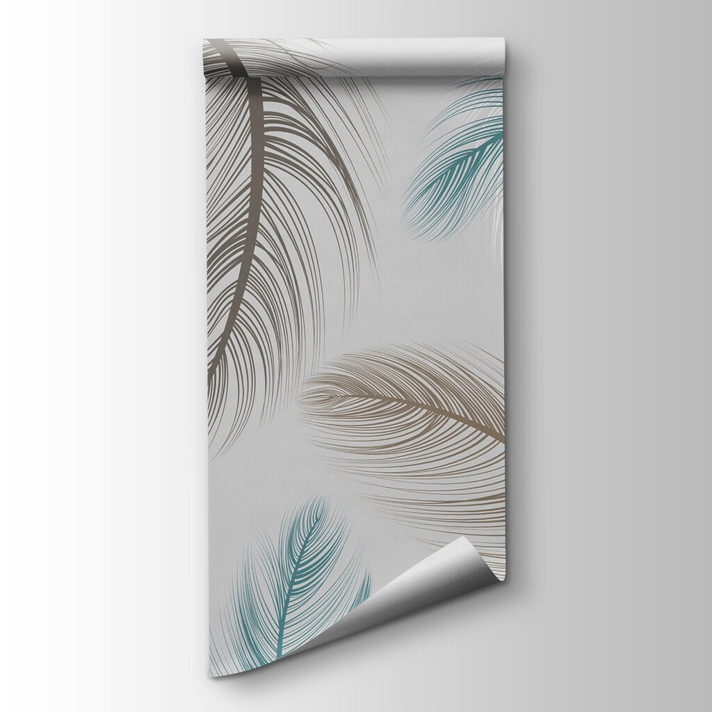 Group of feathers on a white background