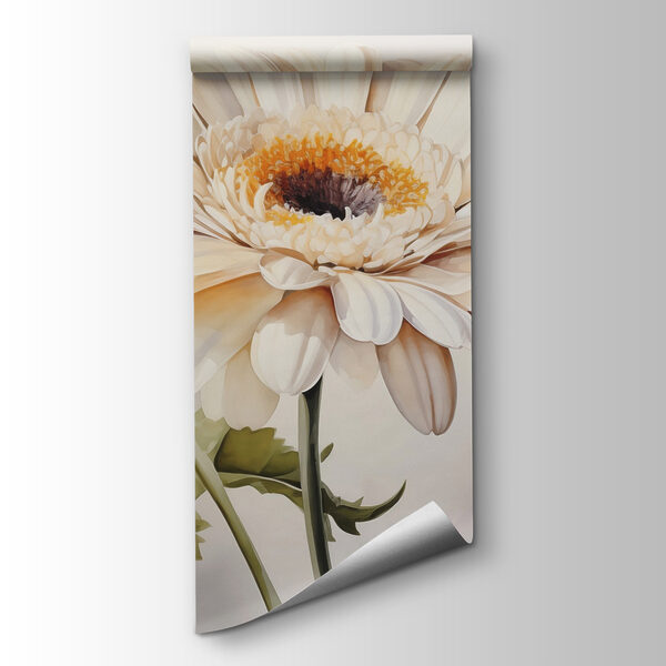 White flower with yellow center White flower with yellow center