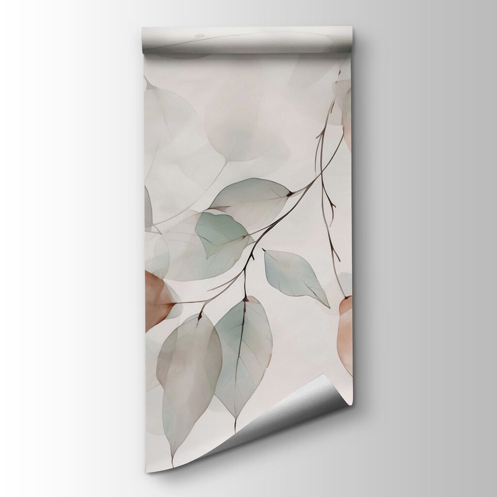 Delicate leaves in soft hues