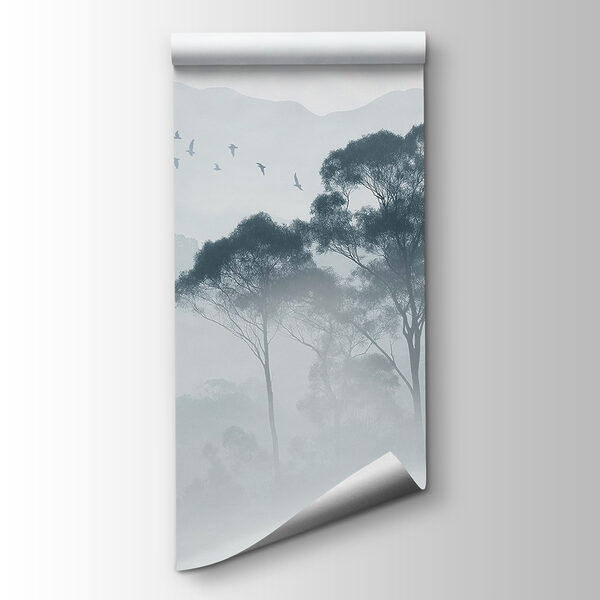 Group of trees in fog