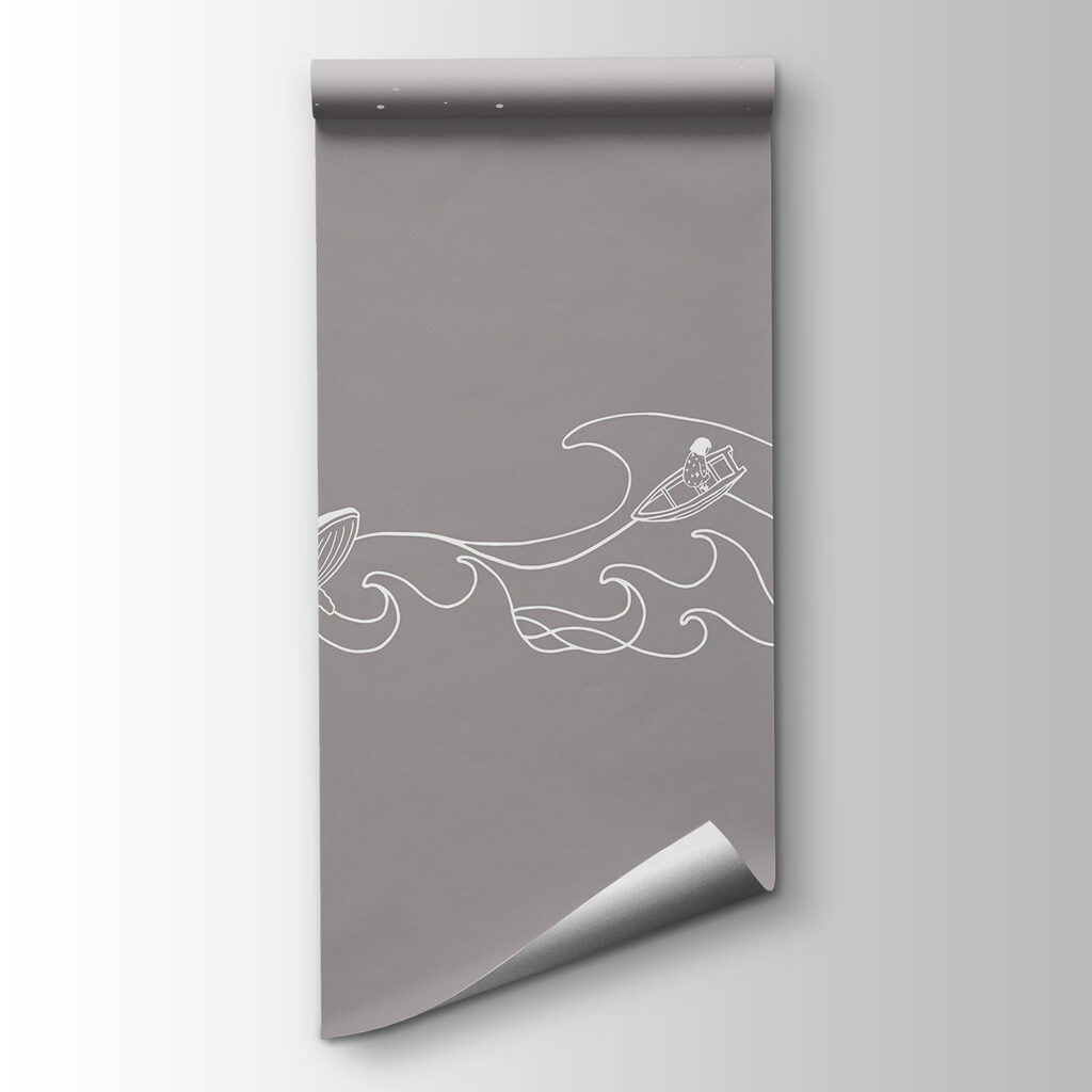 Whale and whale in the sea