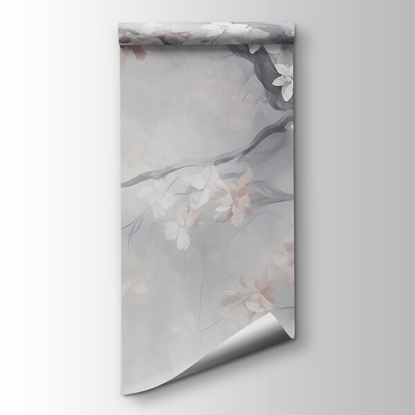 Painting of a tree with white flowers Painting of a tree with white flowers