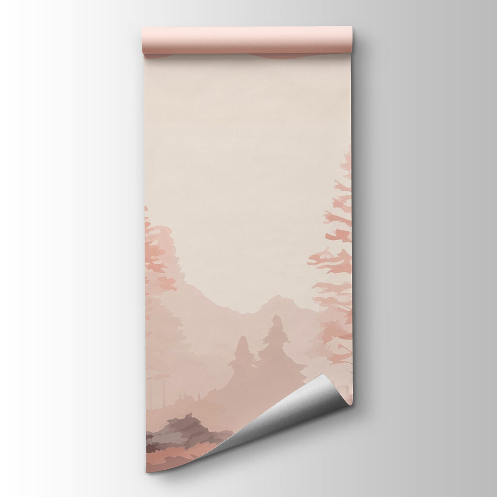 Landscape of trees and bushes