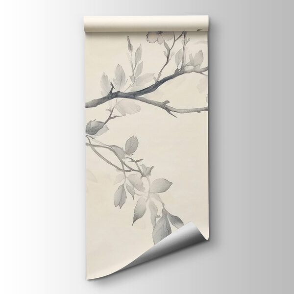 Branch with flowers and leaves Branch with flowers and leaves