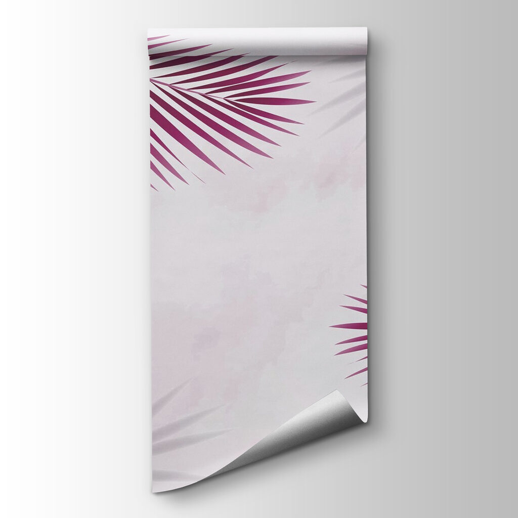Purple leaves on a white background
