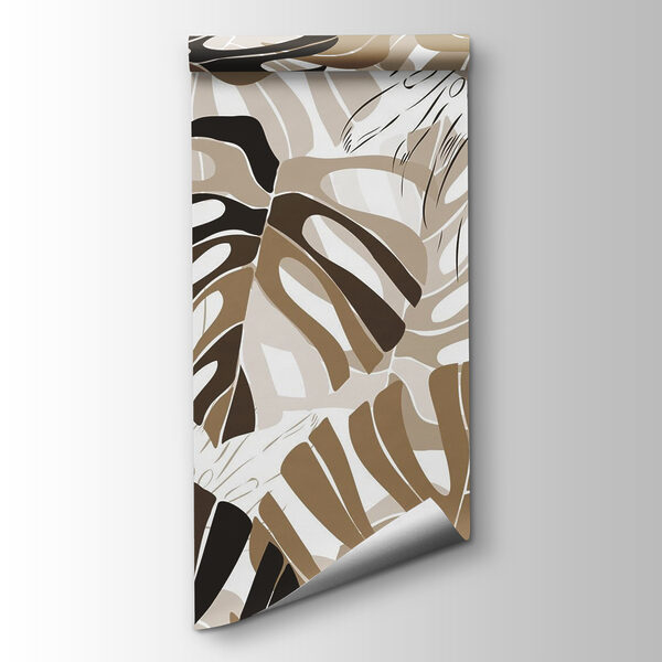 Pattern of leaves on a white background