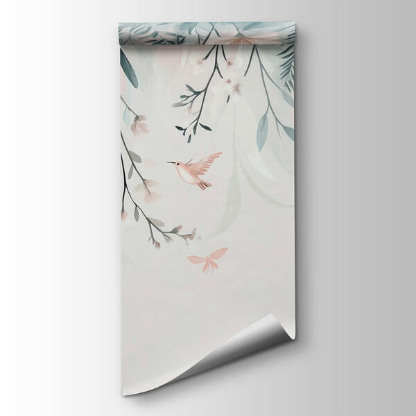 Bird flying over flowers Bird flying over flowers