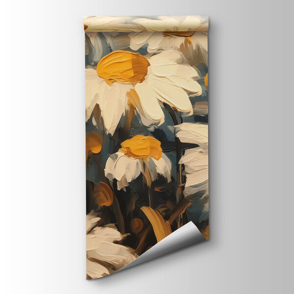 Painting of white and yellow flowers