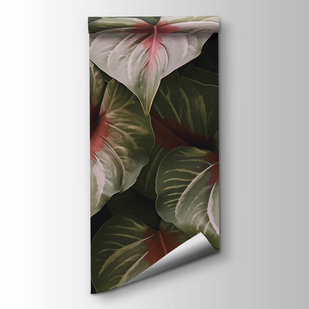 Lush green leaves with vibrant hues Lush green leaves with vibrant hues