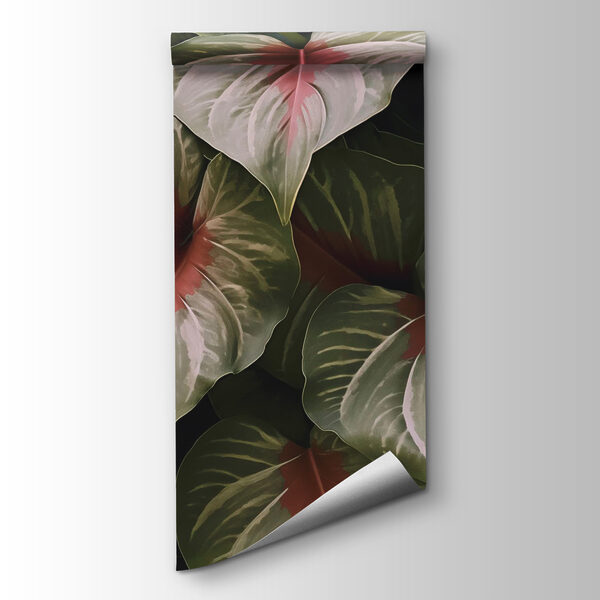 Lush green leaves with vibrant hues Lush green leaves with vibrant hues