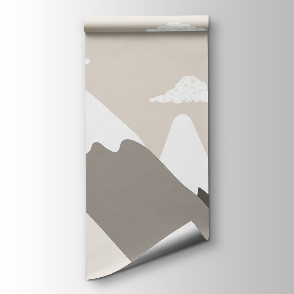 Mountain range with clouds