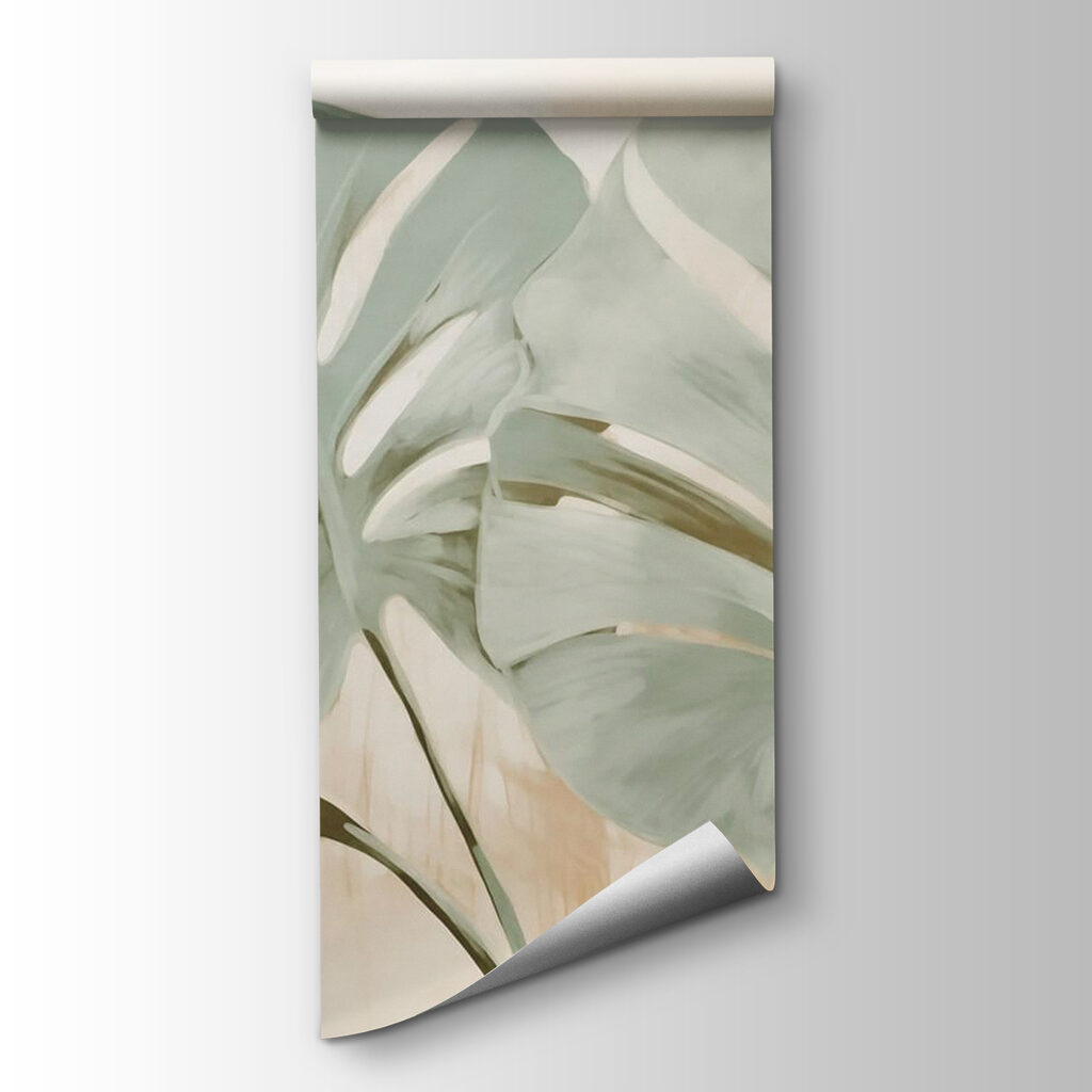 Painting of leaves on a wall Painting of leaves on a wall