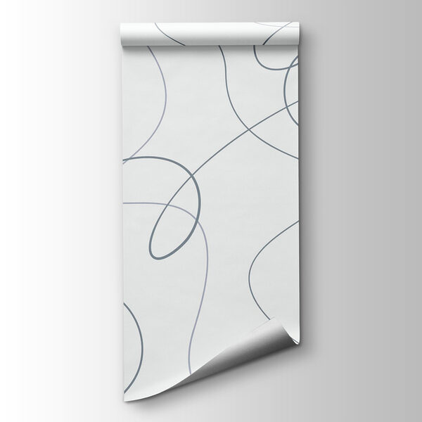 White background with blue lines