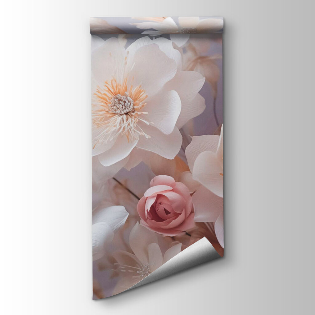 Group of white and pink flowers