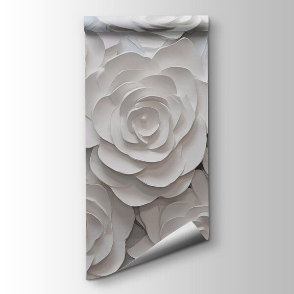 Group of white paper flowers