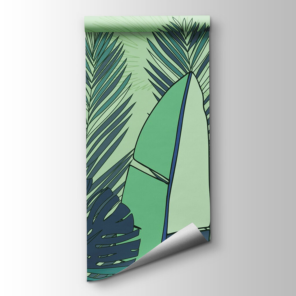 Group of green and blue leaves Group of green and blue leaves