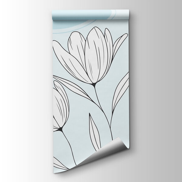 Line drawing of flowers