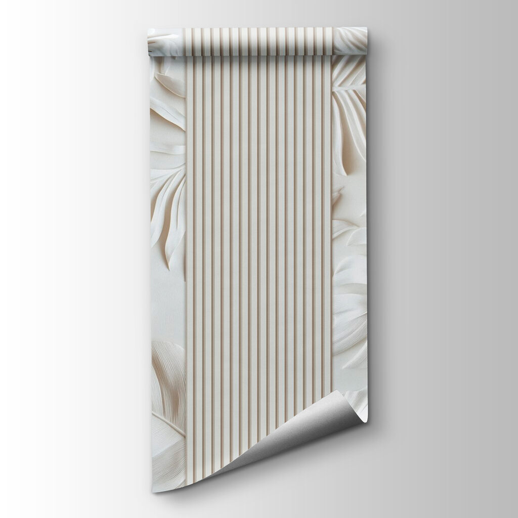 White wall with leaves White wall with leaves