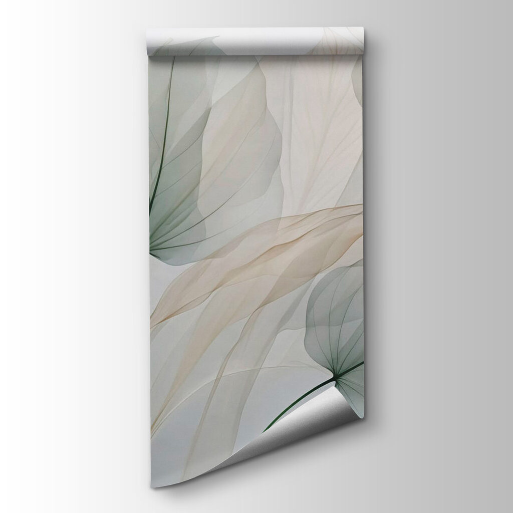 Transparent leaves on a white background Transparent leaves on a white background