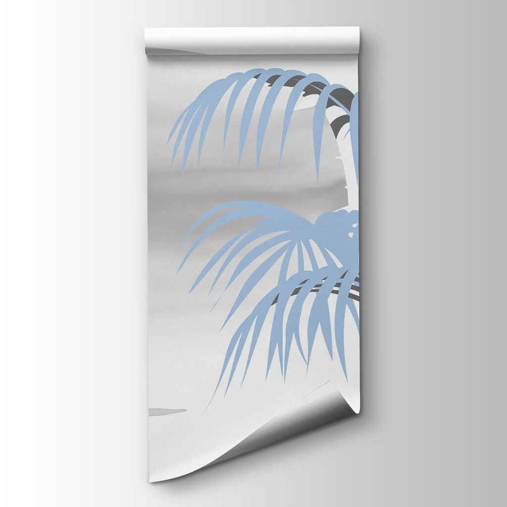 Tree with leaves and a round white circle