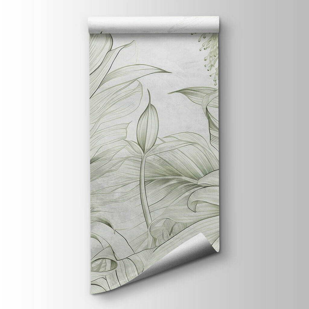 Soft greens in delicate botanical design Soft greens in delicate botanical design
