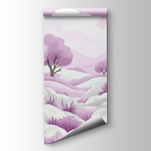 Landscape with trees and snow