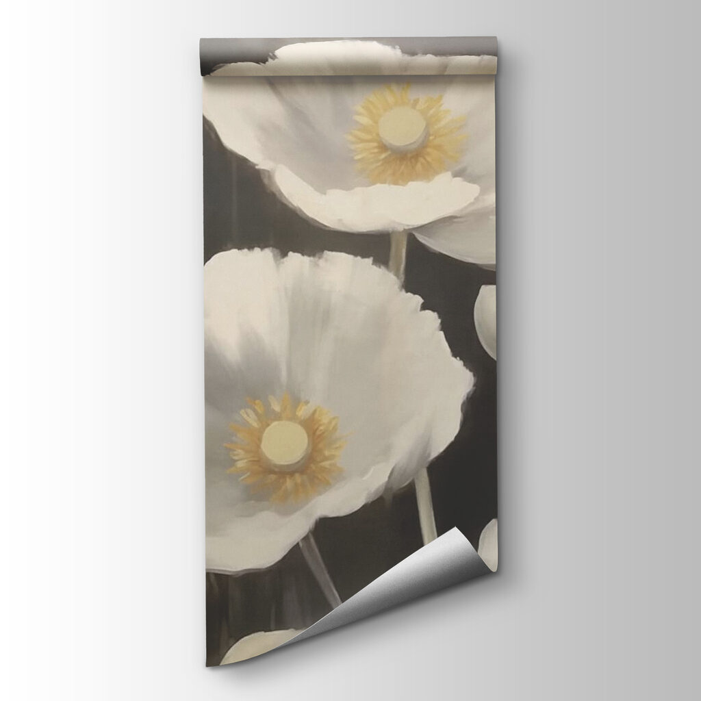 Painting of white flowers