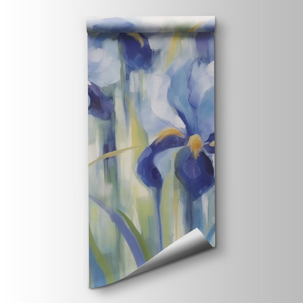 Painting of blue flowers
