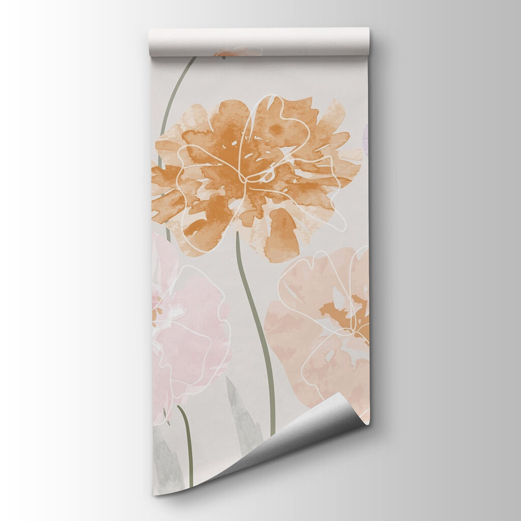 Group of flowers with leaves