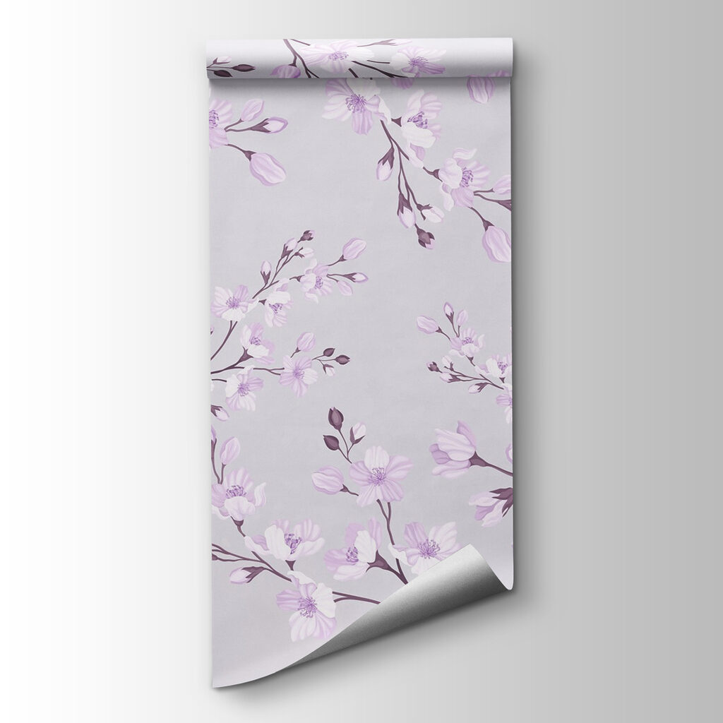 Pattern of flowers on a white background